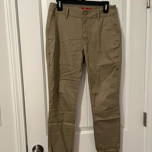Khaki Unisex Straight Leg Dickies Pants. Size 7/28.